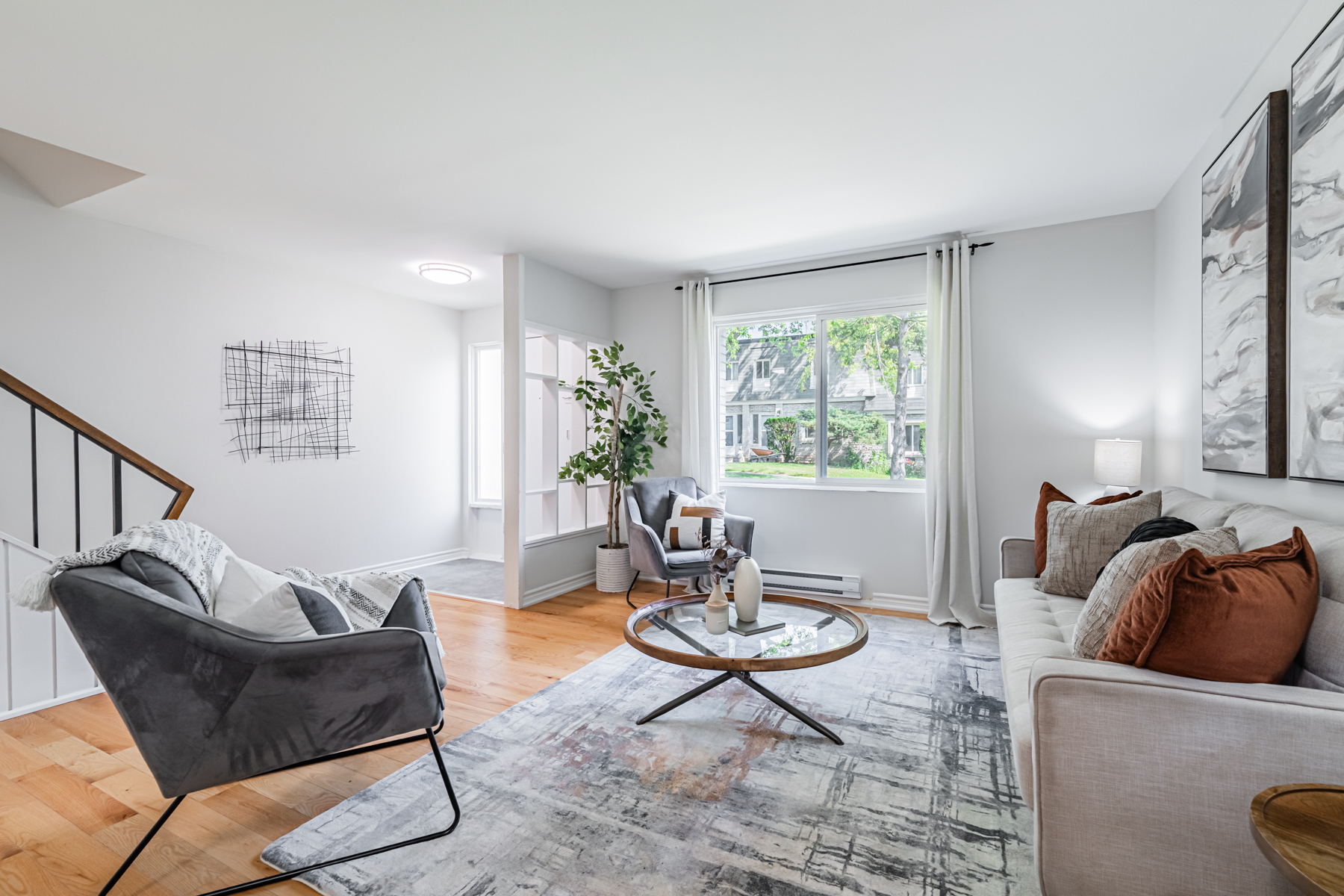 Interior living room at Winding Trail Townhomes